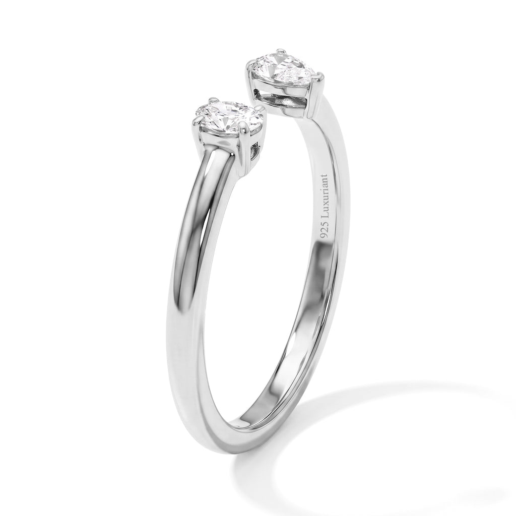 Luxuriant Lab Grown Diamond Ring in Rhodium OverlaySterling Silver  0.255  Ct._8770755_3