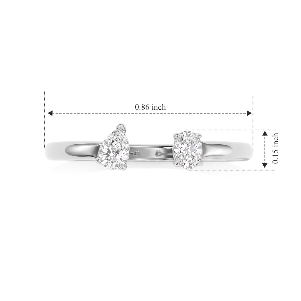 Luxuriant Lab Grown Diamond Ring in Rhodium OverlaySterling Silver  0.255  Ct._8770755_6