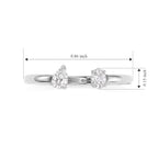 Luxuriant Lab Grown Diamond Ring in Rhodium OverlaySterling Silver  0.255  Ct._8770755_6