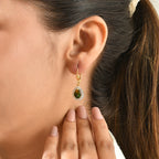 Luxuriant - Ammolite & Lab Grown Diamond (SI/G-H) Earring with Lever Back in 18K Vermeil Yellow Gold Plated Sterling Silver 2.87 Ct._8770835_2