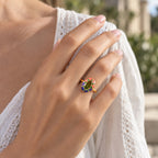 D'Joy - Ammolite Solitaire Ring in 18K Vermeil Yellow Gold Plated Sterling Silver 1.50 Ct._8770924_2