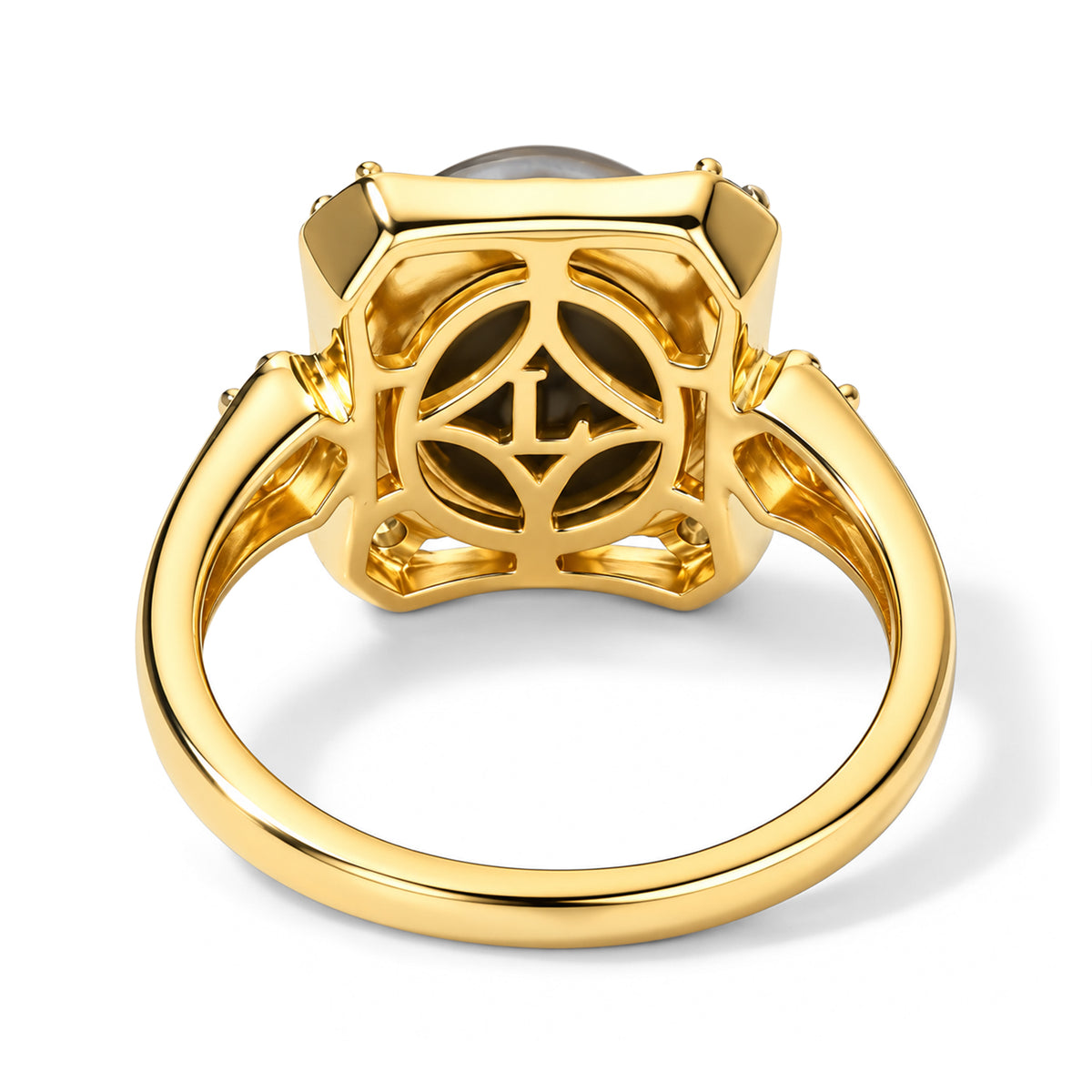 Luxuriant - Ammolite &amp; Lab Grown Diamond (SI-G-H) Ring in 18K Vermeil Yellow Gold Plated Sterling Silver 2.80 Ct. 8770934 4