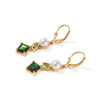 D'Joy - Ammolite, Peridot & Pearl Earring with Lever Back in 18K Vermeil Yellow Gold Plated Sterling Silver 3.74 Ct._8770949_3