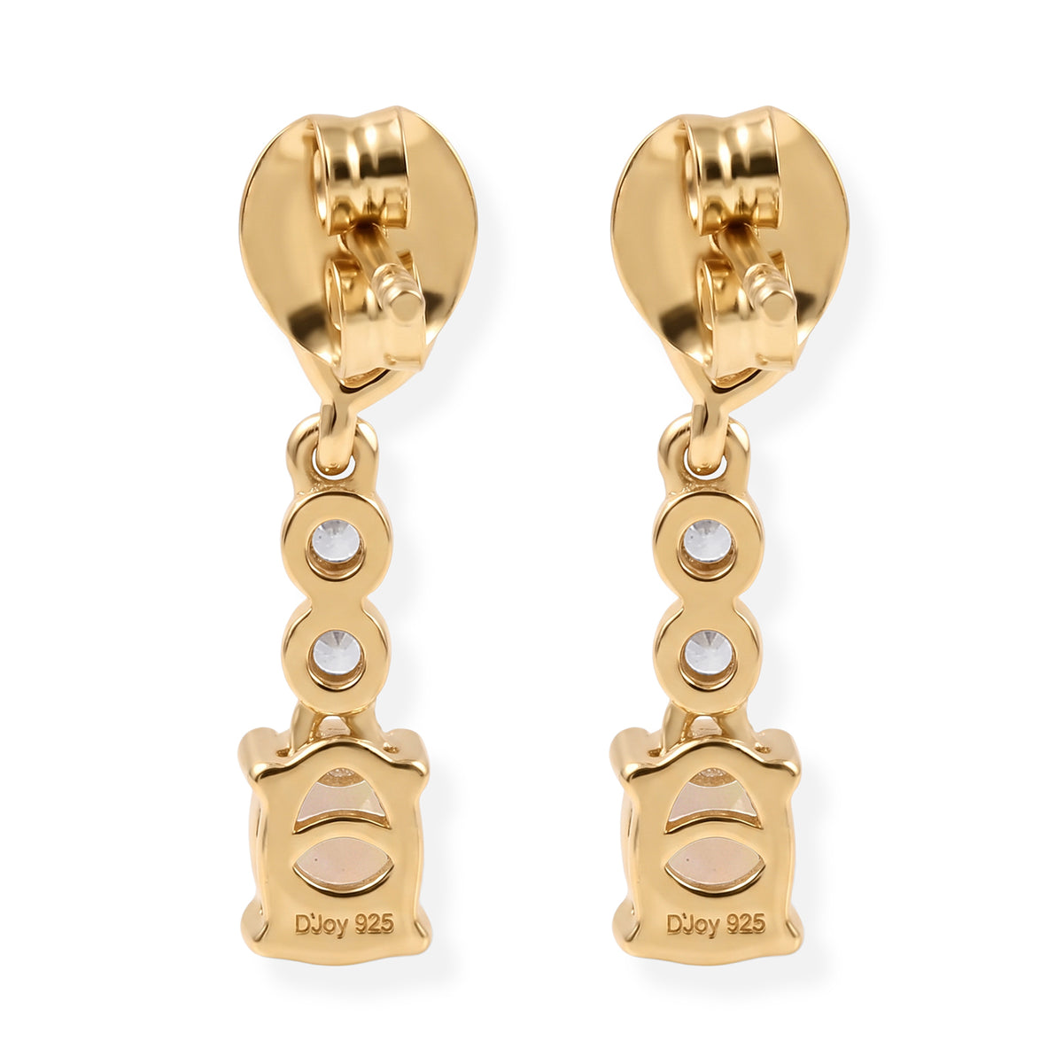 D'joy Ethiopian Opal, White Zircon Dangling Earring Sterling Silver  0.706  Ct. 8772837 4