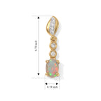 D'joy Ethiopian Opal, White Zircon Dangling Earring Sterling Silver  0.706  Ct._8772837_5
