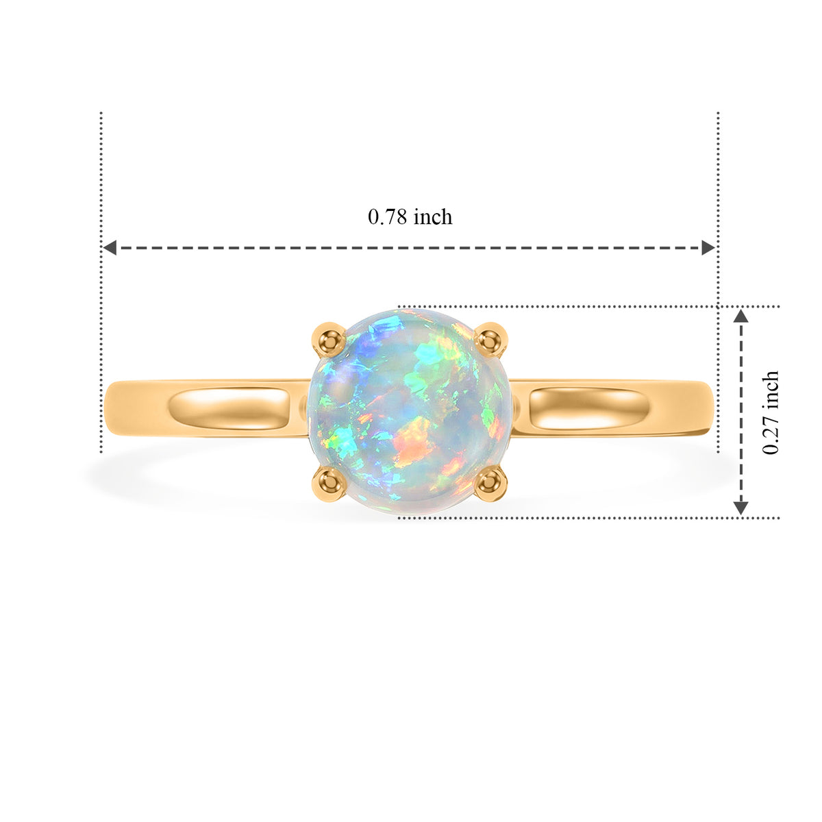 D'joy Ethiopian Opal Saddle Ring Sterling Silver  0.615  Ct. 8772879 5