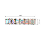 D'joy Ethiopian Opal Band Ring in Platinum OverlaySterling Silver  3.289  Ct._8772963_4