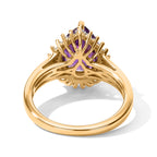 Luxuriant Zambian Amethyst, Lab Grown Diamond Ring in 18K YG VermeilSterling Silver  2.347  Ct._8773087_4