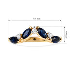 D'joy Blue Sapphire, Moissanite Fancy Ring in 18K YG VermeilSterling Silver  0.832  Ct._8773132_5