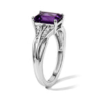 D'joy Zambian Amethyst, White Zircon Ring in Platinum OverlaySterling Silver  1.570  Ct._8773203_3