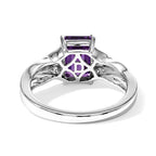 D'joy Zambian Amethyst, White Zircon Ring in Platinum OverlaySterling Silver  1.570  Ct._8773203_4