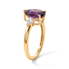 D'joy Zambian Amethyst, Moissanite Ring Sterling Silver  2.036  Ct._8773232_3