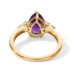 D'joy Zambian Amethyst, Moissanite Ring Sterling Silver  2.036  Ct._8773232_4