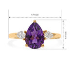 D'joy Zambian Amethyst, Moissanite Ring Sterling Silver  2.036  Ct._8773232_5