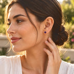 D'Joy - AAA Zambian Amethyst Solitaire Stud Earring with Push Post in Yellow Gold Plated Sterling Silver 2.10 Ct._8773297_2