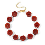 D'Joy - Red Jade & Chinese Akoya Pearl Beads Bracelet (Size - 8+2 Ext) in Yellow Gold Plated Sterling Silver 91.90 Ct._8773566_4