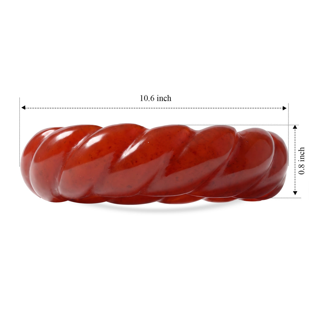 Red Jade Twisted Band Ring 30.00 Ct._8773889_3