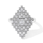 Luxuriant Lab Grown Diamond Cluster Ring in Rhodium OverlaySterling Silver  1.338  Ct._8774010