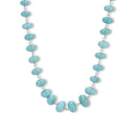 D'Joy - Sonoran Turquoise Necklace (Size - 20) with Lobster Clasp in Rhodium Overlay Sterling Silver 65.00 Ct._8774283