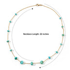 D'Joy - Sonoran Turquoise Necklace (Size - 22) in Yellow Gold Plated Sterling Silver 35.00 Ct._8774286_2