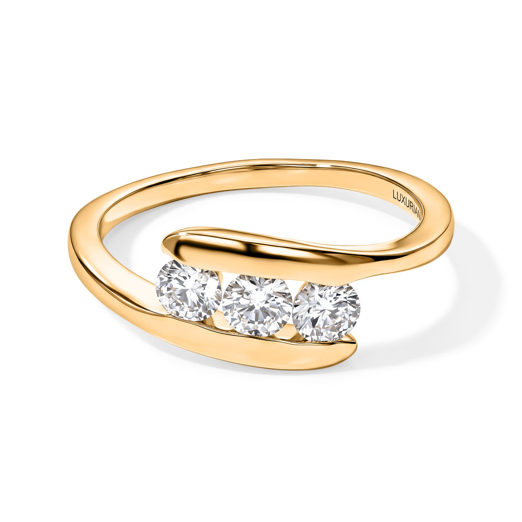 Luxuriant - Lab Grown Diamond (SI/G-H) Ring in 18K Vermeil Yellow Gold Plated Sterling Silver 0.50 Ct._8774366