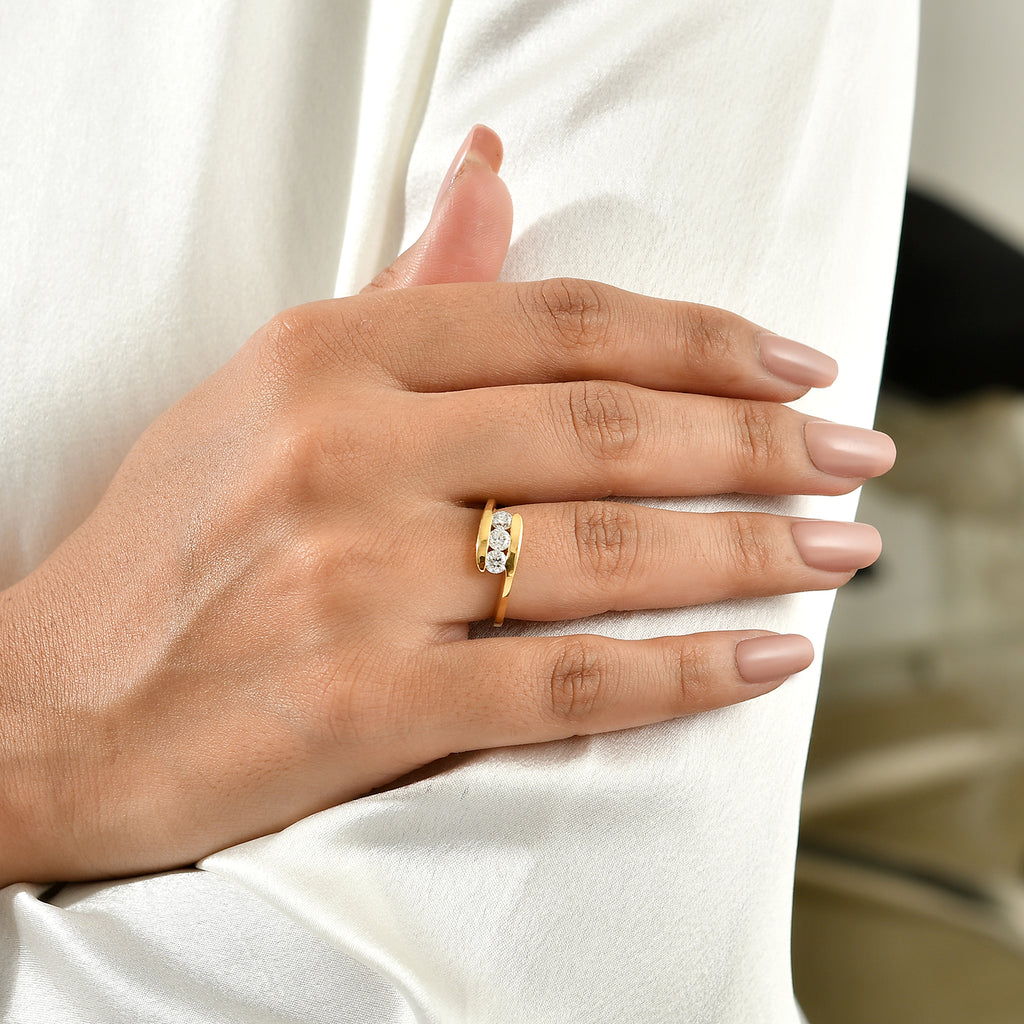 Luxuriant - Lab Grown Diamond (SI/G-H) Ring in 18K Vermeil Yellow Gold Plated Sterling Silver 0.50 Ct._8774366_2