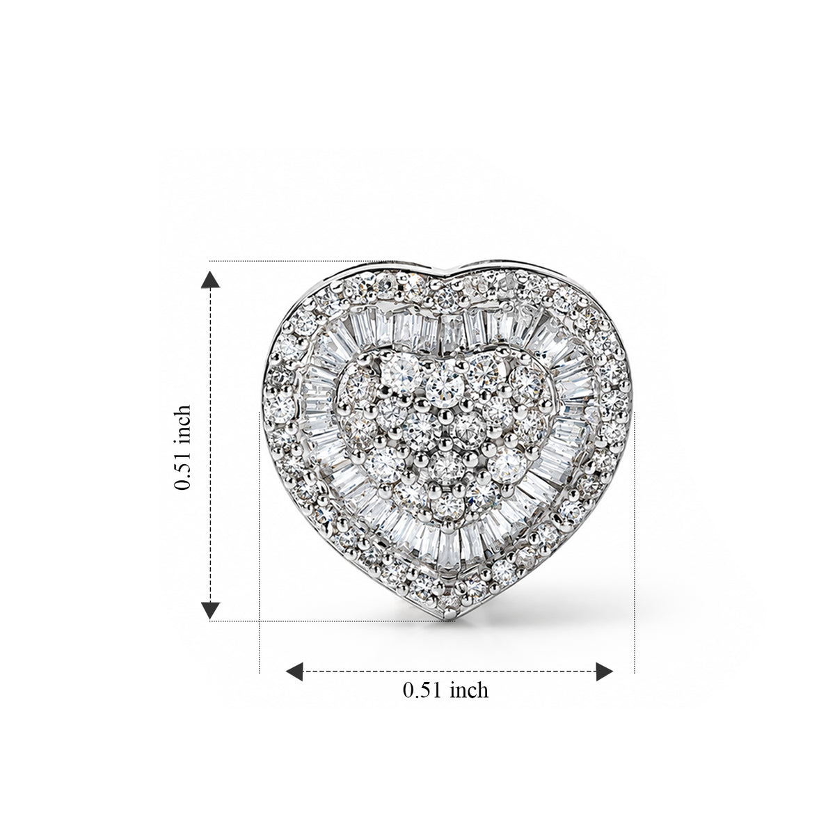 GP - Natural White Diamond &amp; Blue Sapphire Cluster Earring with Push Post in Rhodium Overlay Sterling Silver 1.00 Ct. 8774471 6