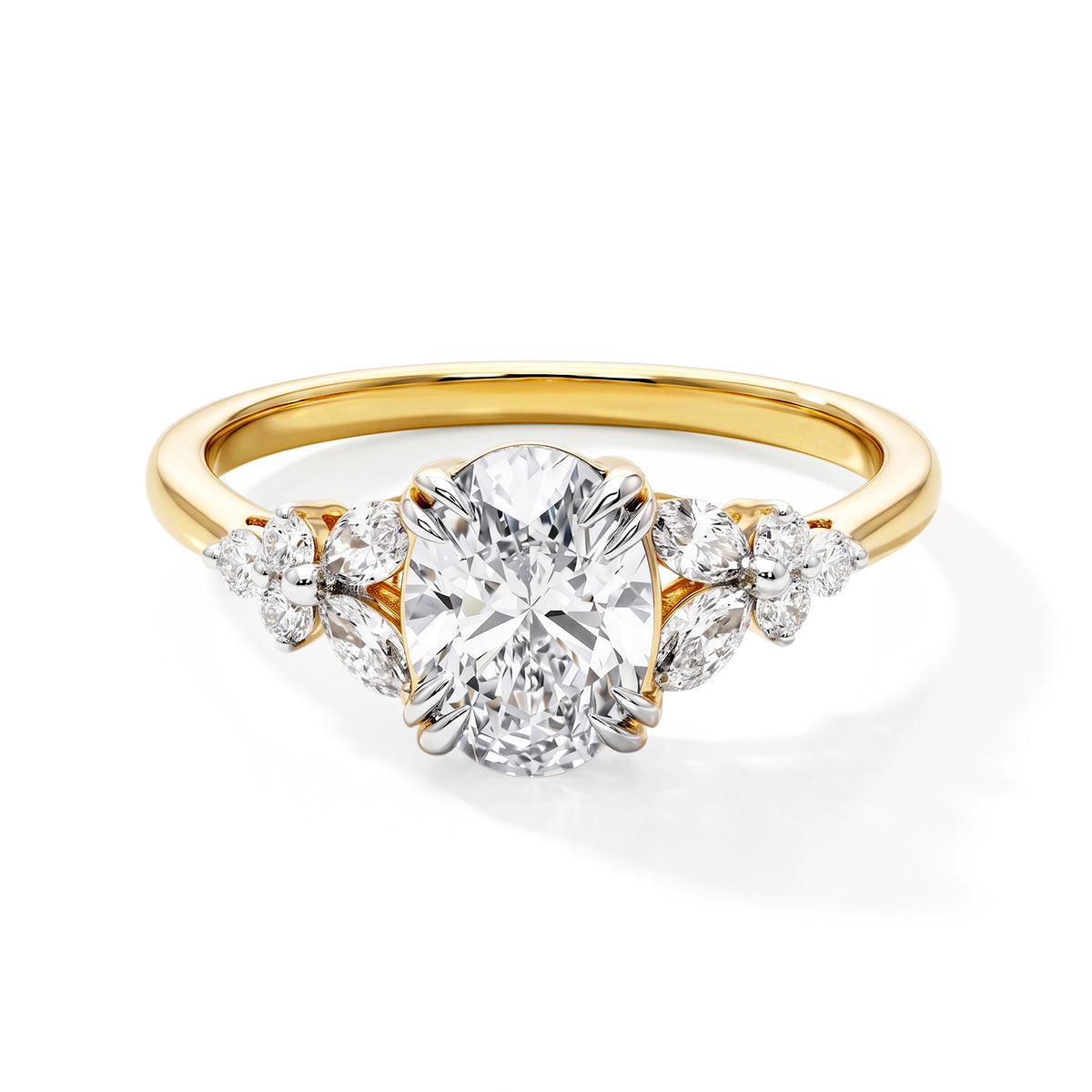 Luxuriant - SGL Certified Lab Grown Diamond (SI/G-H) Ring in 18K Vermeil Yellow Gold Plated Sterling Silver 2.00 Ct. 8774534 0