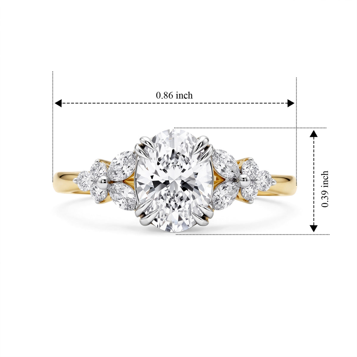Luxuriant - SGL Certified Lab Grown Diamond (SI/G-H) Ring in 18K Vermeil Yellow Gold Plated Sterling Silver 2.00 Ct. 8774534 6