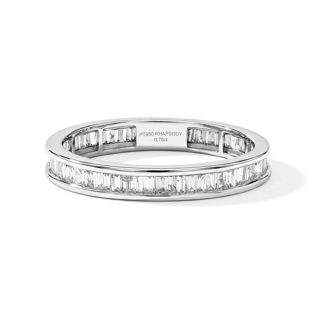 Rhapsody - 950 Platinum SGL Certified White Diamond Ring 0.74 Ct, Platinum Wt. 3.00 Gms_8774579