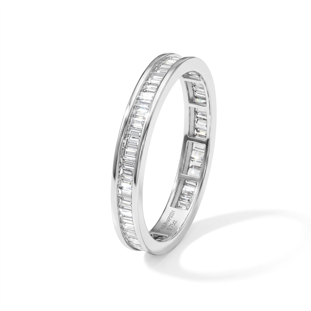 Rhapsody - 950 Platinum SGL Certified White Diamond Ring 0.74 Ct, Platinum Wt. 3.00 Gms 8774579 3