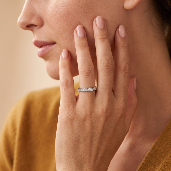 Rhapsody - 950 Platinum SGL Certified White Diamond Ring 0.74 Ct, Platinum Wt. 3.00 Gms 8774602 2