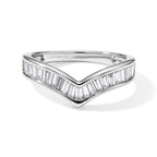 Luxuriant - Lab Grown Diamond (SI/G-H) Wishbone Ring in Rhodium Overlay Sterling Silver 1.00 Ct._8774703