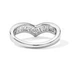 Luxuriant - Lab Grown Diamond (SI/G-H) Wishbone Ring in Rhodium Overlay Sterling Silver 1.00 Ct._8774703_4