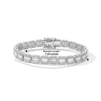 Luxuriant - SGL Certified Lab Grown Diamond (SI/G-H) Bracelet (Size - 7.5) in Rhodium Overlay Sterling Silver 5.00 Ct, Silver Wt. 18.00 Gms_8774718_4