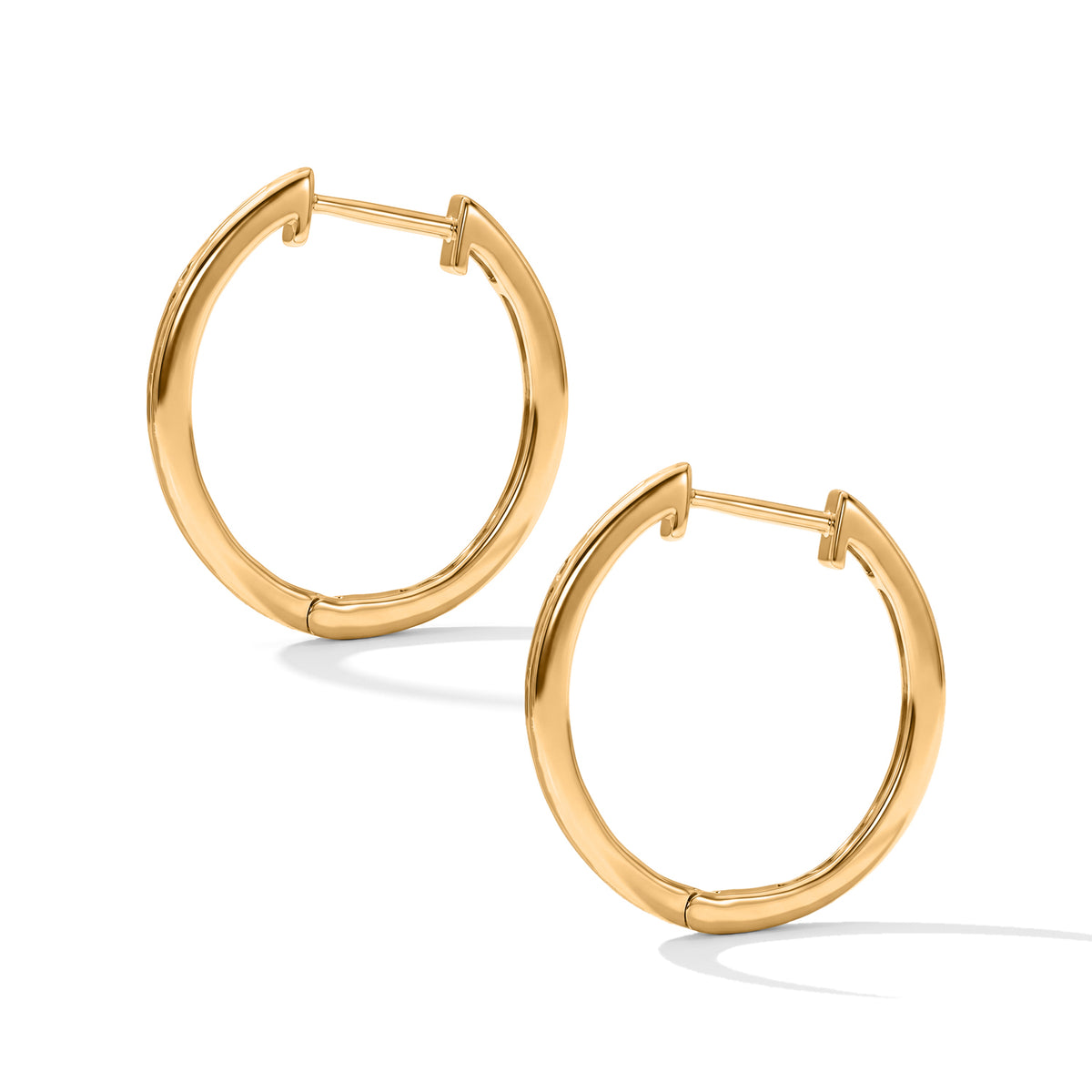 Luxuriant - 9K Yellow Gold SGL Certified Lab Grown Diamond (SI-G-H) Hoop Lock Earring 1.00 Ct. 8774760 3