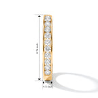 Luxuriant - 9K Yellow Gold SGL Certified Lab Grown Diamond (SI/G-H) Hoop Lock Earring 1.00 Ct._8774760_4