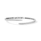 Luxuriant Lab Grown Diamond Bangle in Rhodium OverlaySterling Silver, Silver Wt.12 Gms  1.470  Ct._8774836