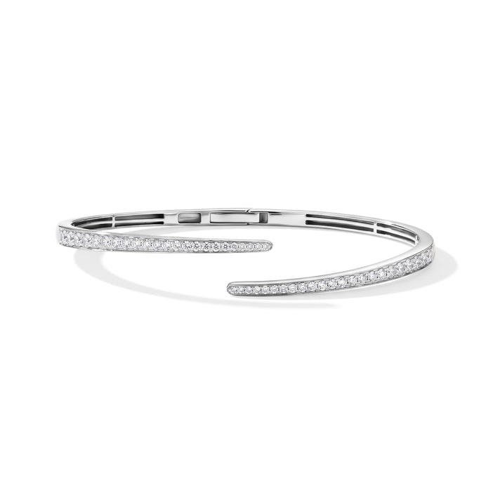 Luxuriant - Lab Grown Diamond (SI/G-H) Bracelet (Size - 7.5) in Rhodium Overlay Sterling Silver 1.50 Ct, Silver Wt. 11.50 Gms 8774836 1
