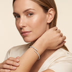 Luxuriant Lab Grown Diamond Bangle in Rhodium OverlaySterling Silver, Silver Wt.12 Gms  1.470  Ct._8774836_1