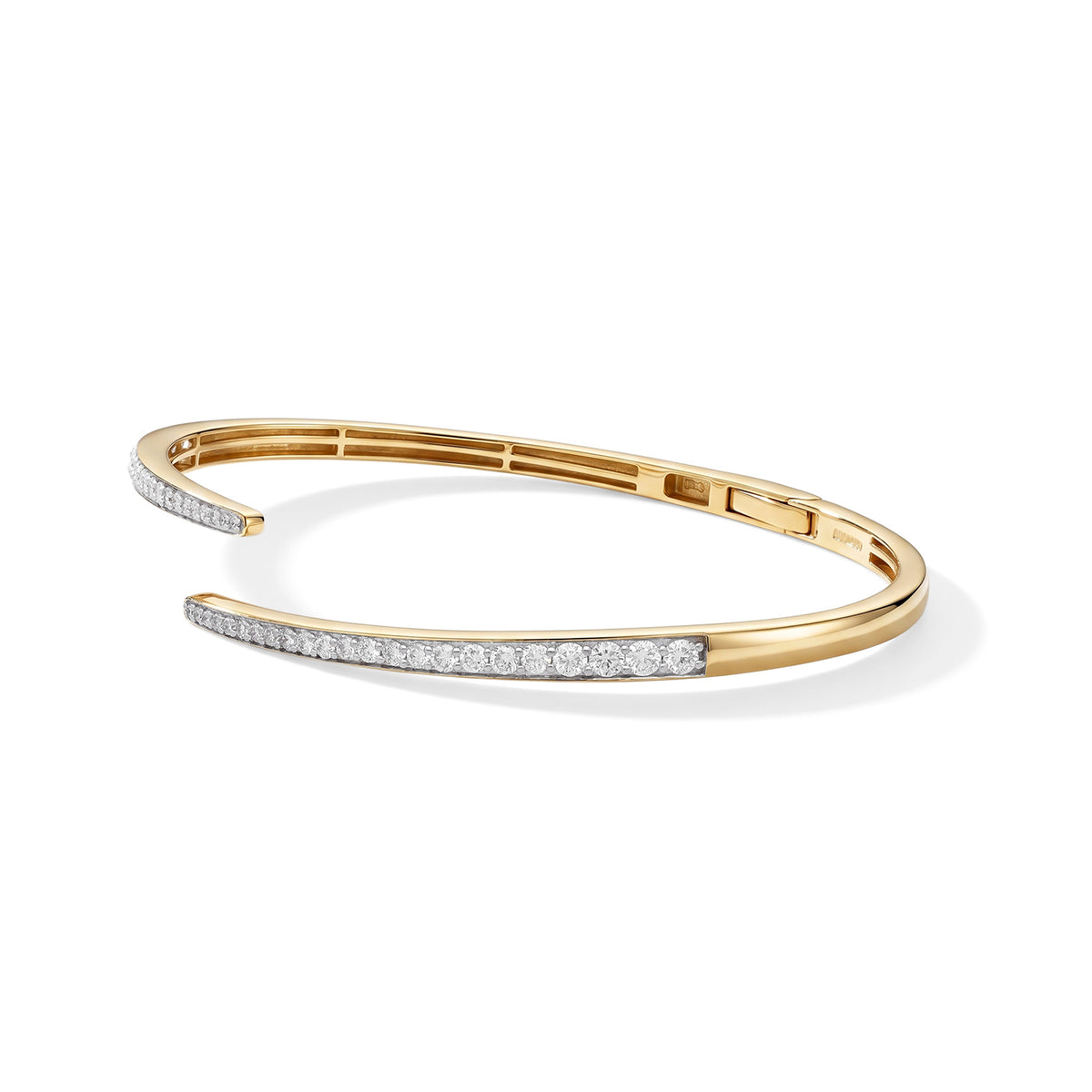 Luxuriant Lab Grown Diamond Bangle in 18K YG VermeilSterling Silver, Silver Wt.12 Gms  1.470  Ct. 8774842 3