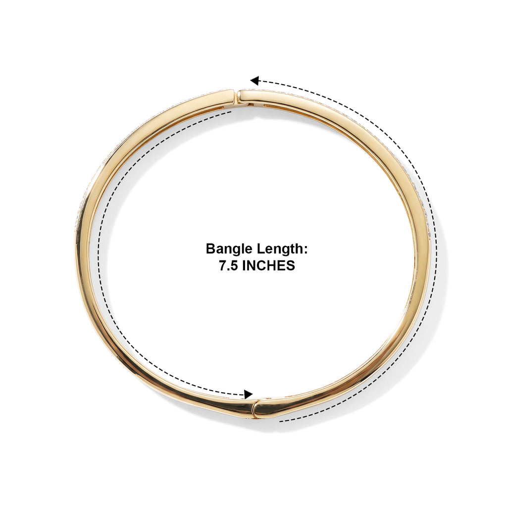 Luxuriant Lab Grown Diamond Bangle in 18K YG VermeilSterling Silver, Silver Wt.12 Gms  1.470  Ct._8774842_6