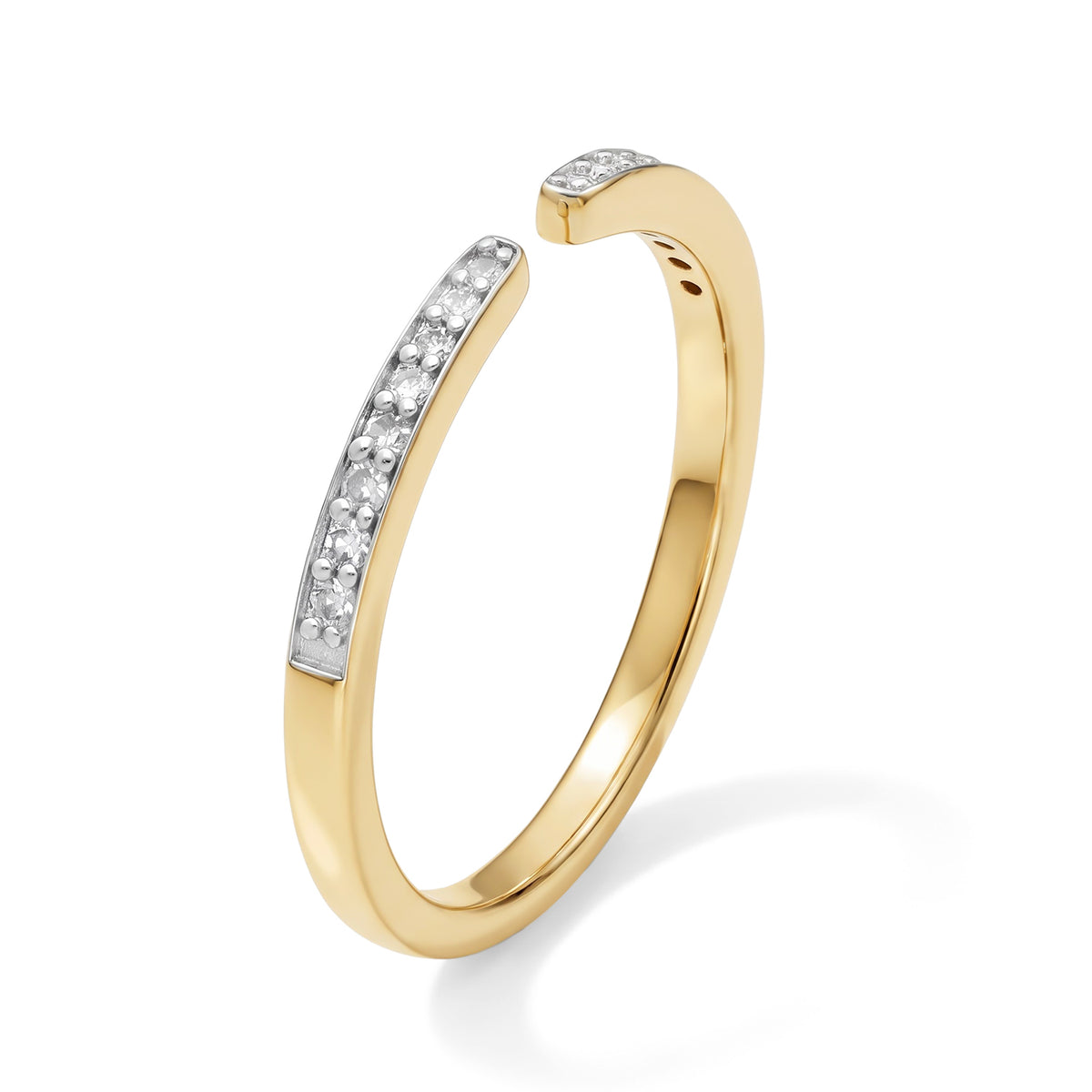 Luxuriant Lab Grown Diamond Ring in 18K YG VermeilSterling Silver  0.140  Ct. 8774843 3