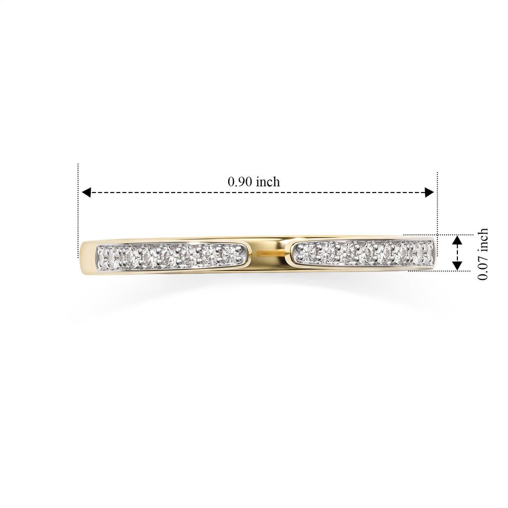Luxuriant Lab Grown Diamond Ring in 18K YG VermeilSterling Silver  0.140  Ct._8774843_6