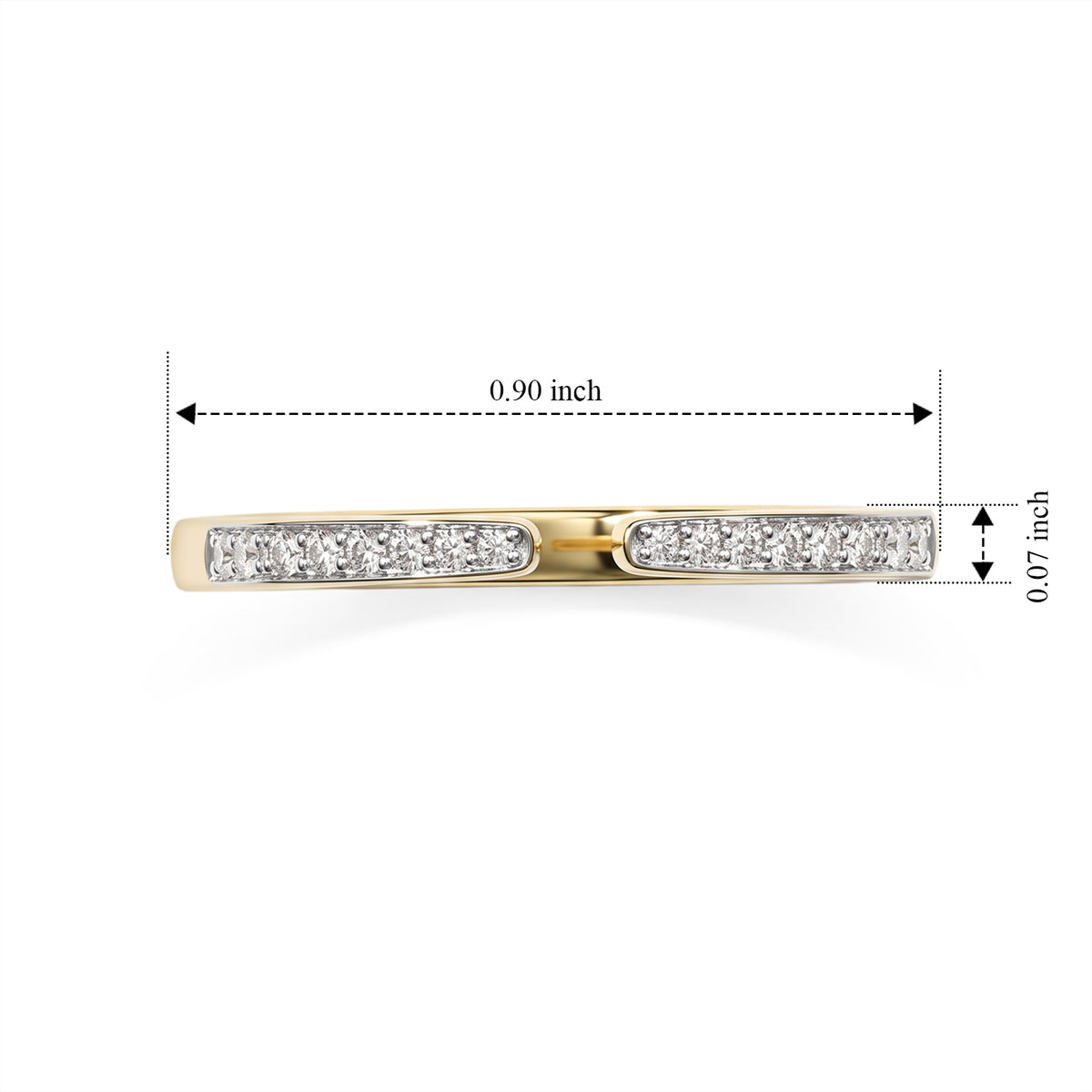 Luxuriant Lab Grown Diamond Ring in 18K YG VermeilSterling Silver  0.140  Ct. 8774843 6