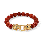 EverTrue - Dyed Red Jade & Black Spinel Dragon Head Bracelet (Size - 7.5) 118.40 Ct._8775458