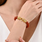 EverTrue - Dyed Red Jade & Black Spinel Dragon Head Bracelet (Size - 7.5) 118.40 Ct._8775458_1