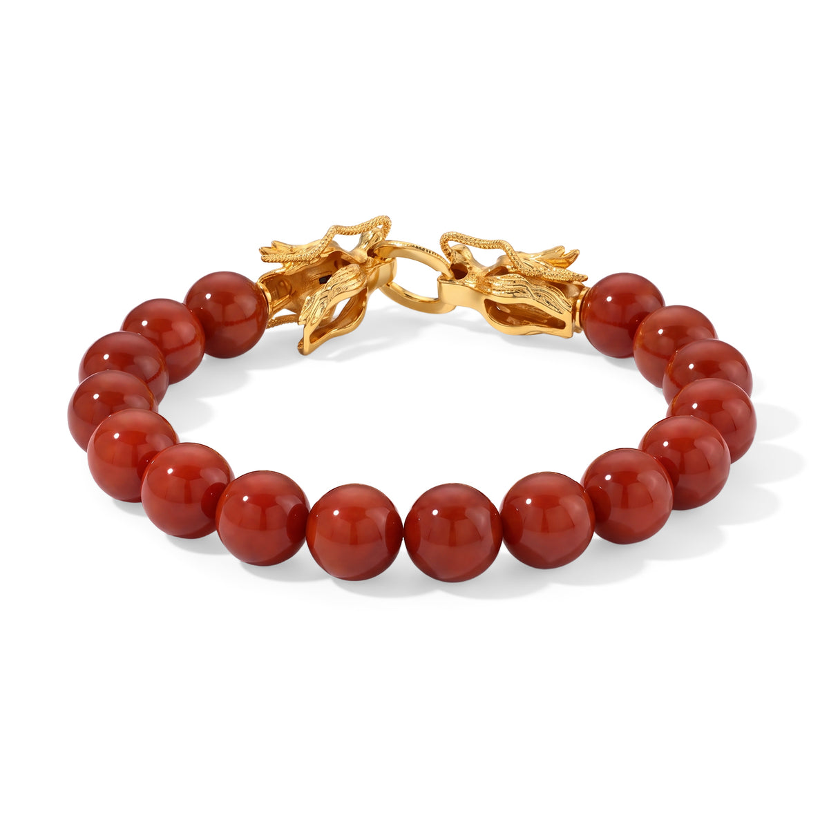 EverTrue - Dyed Red Jade &amp; Black Spinel Dragon Head Bracelet (Size - 7.5) 118.40 Ct. 8775458 3