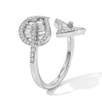 Luxuriant Lab Grown Diamond Fancy Ring in Rhodium OverlaySterling Silver  1.500  Ct._8775529_3