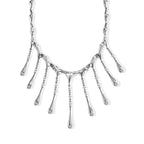 Lucy Q Lab Grown Diamond Fancy Necklace (Size - 20) in Rhodium OverlaySterling Silver, Silver Wt.35 Gms  0.747  Ct._8775609